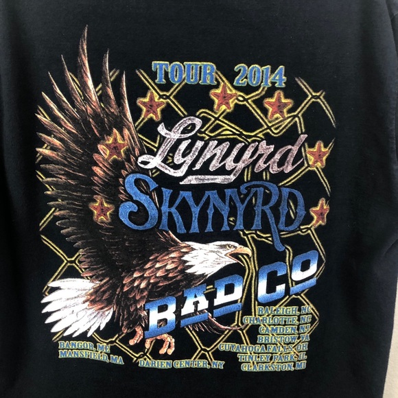 Lynyrd Skynyrd in Concert Bad Co 2014 shirt (M) - Picture 11 of 11
